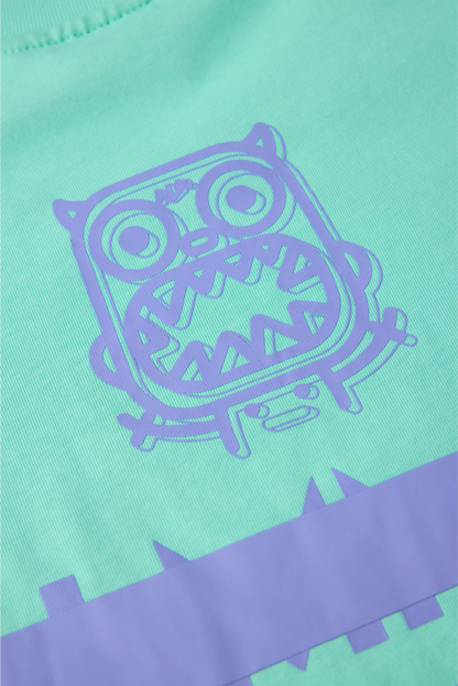 Little Monster Thick Plate Printed T-shirt