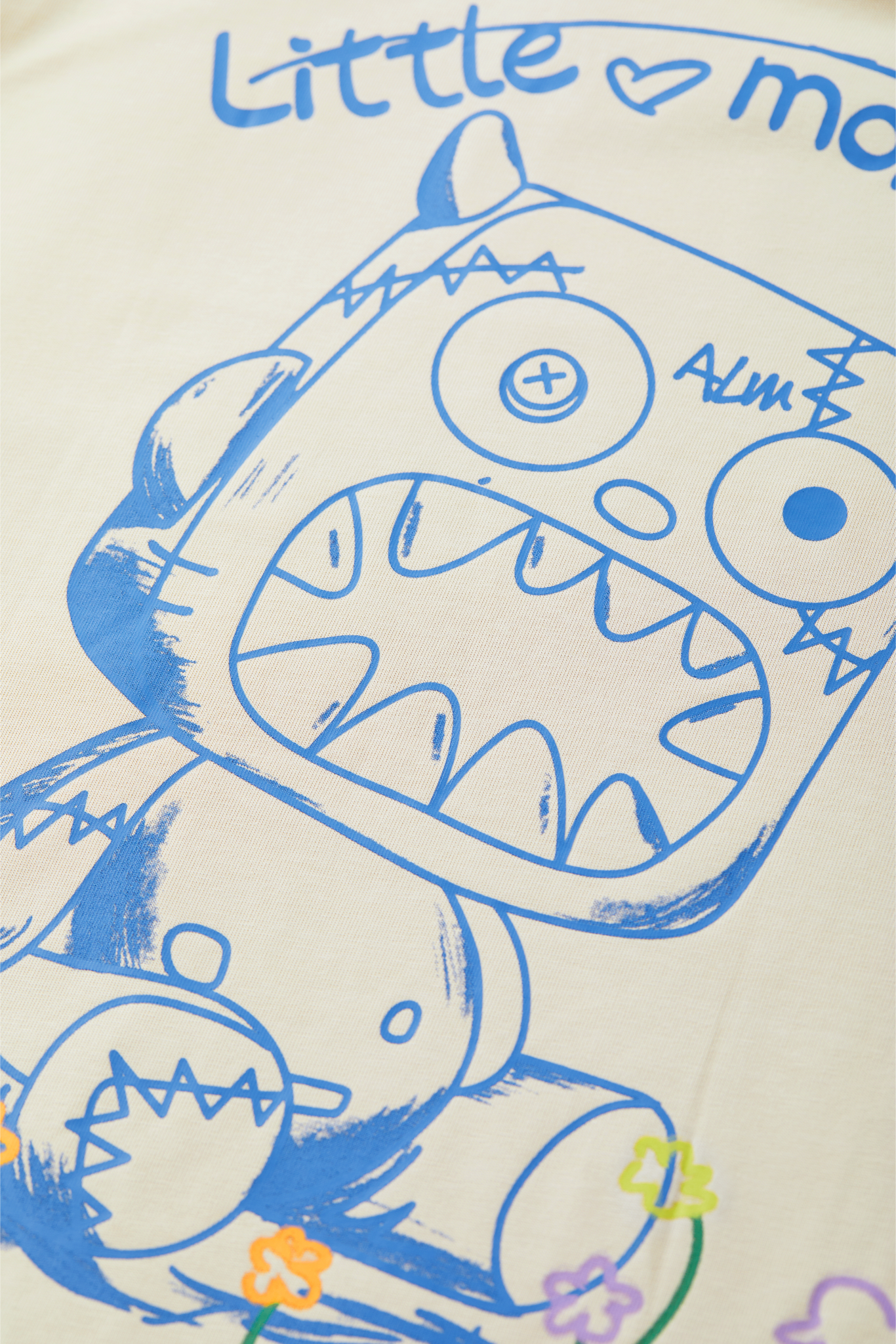 "Dream Monster" pencil hand-drawn T-shirt