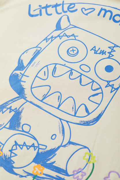 "Dream Monster" pencil hand-drawn T-shirt