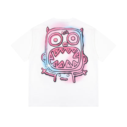 Neon hand-painted T-shirt