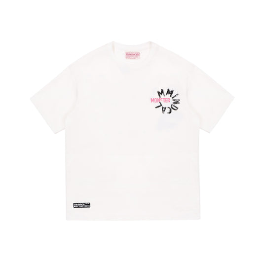 Rotating letter patch T-shirt