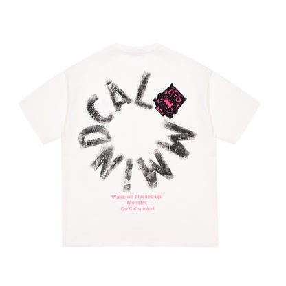 Rotating letter patch T-shirt